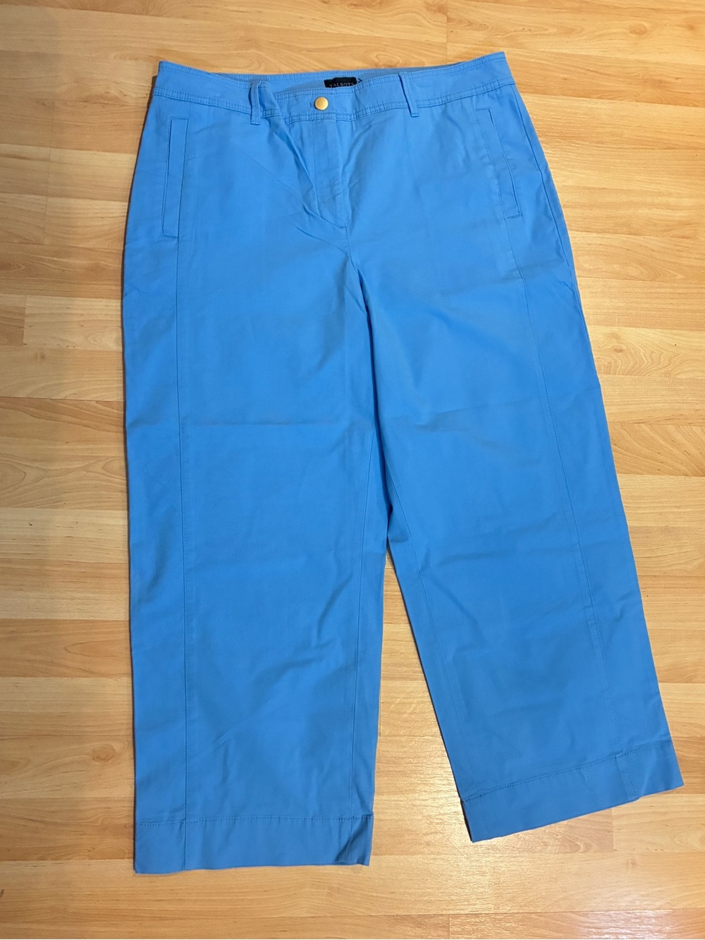 Talbots Straight Crop Pants NWT Women’s Size 16 Lakeside View Blue